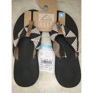 Reef Spring Woven Slip On Comfort Thong Flip Flops Women Sz 6 Casual Beach Shoes